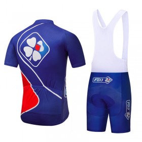 Tenue Cycliste et Cuissard à Bretelles 2018 FDJ N002